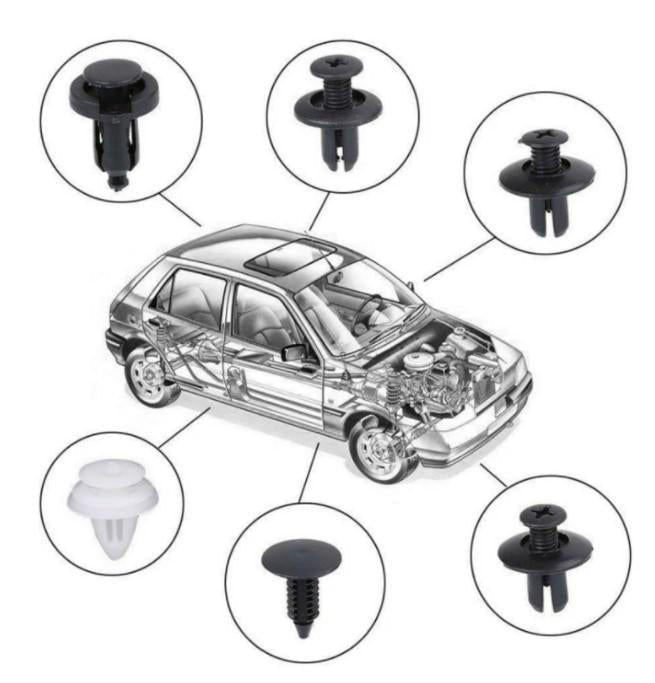 Pack de Clips de Fixation Universels pour Carrosserie